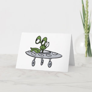 Cartão De Festividades OVNI & Alienígena