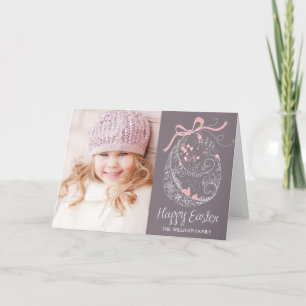 Cartão De Festividades Ovo de Páscoa Whimsical   Foto do Felz pascoa roxo