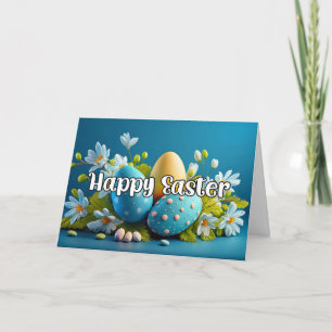 Cartão De Festividades Ovos Coloridos Fofos Feliz Páscoa