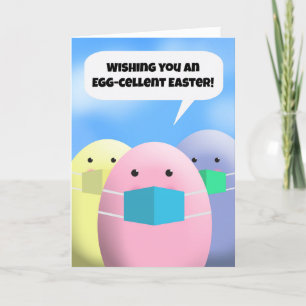 Cartão De Festividades Ovos de Conversação de felzs pascoa em Máscaras de