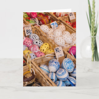 Cartão De Festividades Ovos de Páscoa Checos