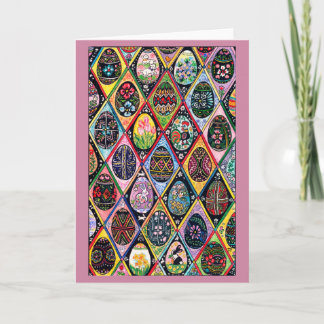 Cartão De Festividades Ovos de Páscoa da Europa Oriental