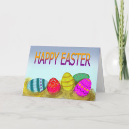 Cartão De Festividades Ovos e páscoas