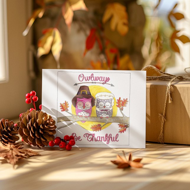 Cartão De Festividades Owens Be Thankful Pergrim Owens Ação de Graças (Criador carregado)