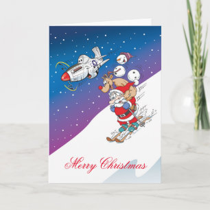Cartão De Festividades P-51 mustang, Merry Christmas card, texto editáve