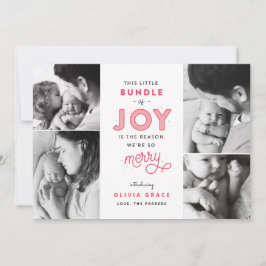 Cartão De Festividades Pacote de Joy Baby Christmas Announce