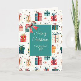 Cartão De Festividades Pacote de Natal Vintage Gift Folheto de Férias