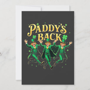 Cartão De Festividades Paddy's Back Dia de São Patrício Dança Trump
