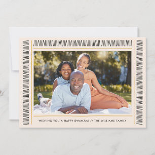 Cartão De Festividades Padrão de Borda Moderna de Kwanzaa 1-Foto