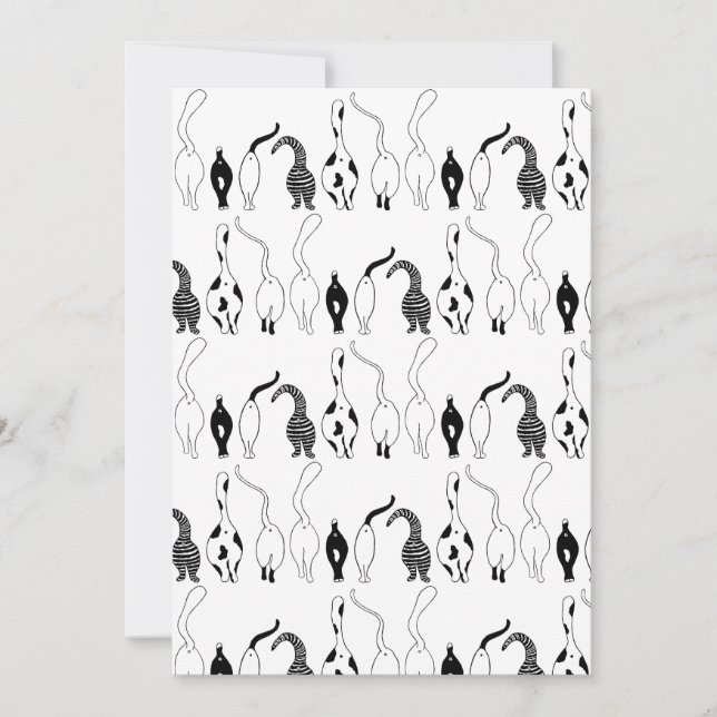 Cartão De Festividades Padrão de Bumbuns de Cat (Frente)