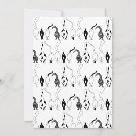 Cartão De Festividades Padrão de Bumbuns de Cat