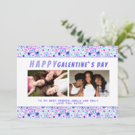 Cartão De Festividades Padrão de Flor Amigos do Dia Galentine 2 Foto
