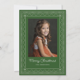 Cartão De Festividades Padrão de Natal bordado