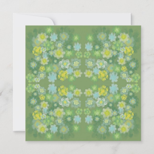 Cartão De Festividades Padrão de pintura por aquarela com Abstrato salty  (Frente)