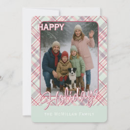 Cartão De Festividades Padrão de Xadrez Rústico Elegante e Sofisticado