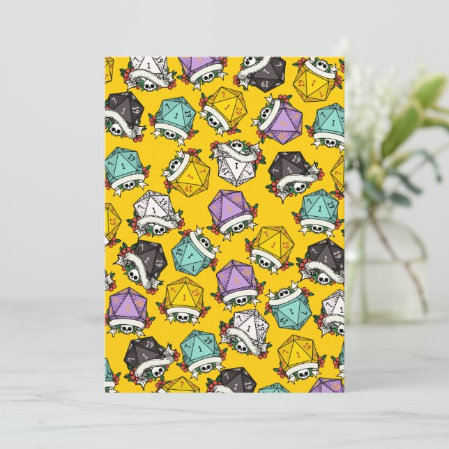 Cartão De Festividades Padrão do Conjunto de Dados D20 (Em pé/Frente)