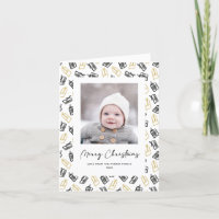 Padrão Dourado de presentes preto-e-branco com scr