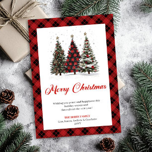 Cartão De Festividades Padrão Elegante de Leopardo Árvore de Natal Saudaç
