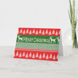 Cartão De Festividades Padrão "Feliz Natal"