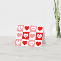 Padrão Flirty Red and White Candy Hearts
