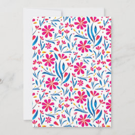 Cartão De Festividades Padrão Floral de Uplifting por Aquarela