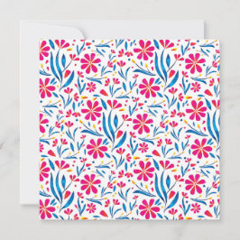 Cartão De Festividades Padrão Floral de Uplifting por Aquarela