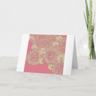 Cartão De Festividades padrão floral rosa abstrato arte personalizada cor
