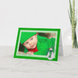 Cartão De Festividades Padrão Verde de Estrela e Natal<br><div class="desc">Este cartão de Natal apresenta um design verde com um padrão de estrelas e um bonitinho bonitinho bonitão com um chapéu verde e um cachecol com texto que diz, "Acredite!" Substitua a foto na frente por sua própria foto. Personalize o dentro de texto e saia usando os vários estilos de...</div>