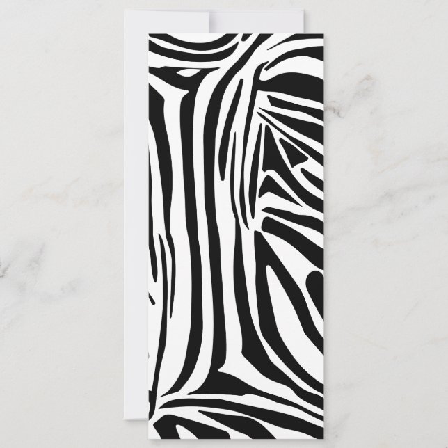 Cartão De Festividades Padrão zebra (Frente)