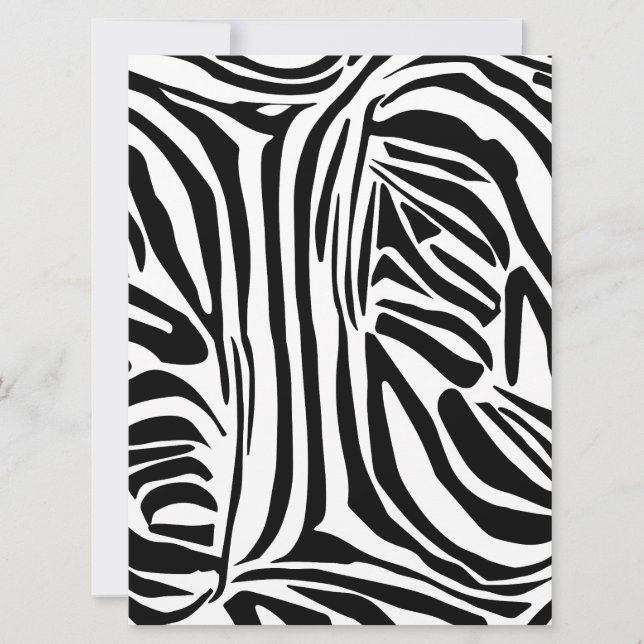 Cartão De Festividades Padrão zebra (Frente)