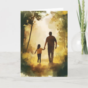 Cartão De Festividades Padre e Floresta Filha