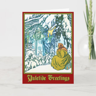 Cartão De Festividades Padre Frost - Saudações de Yuletide