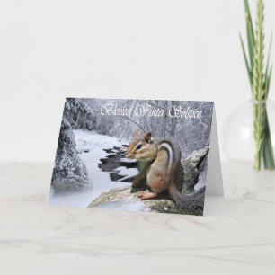 Cartão De Festividades Pagan Blessed Winter Solstice Chipmunk Card