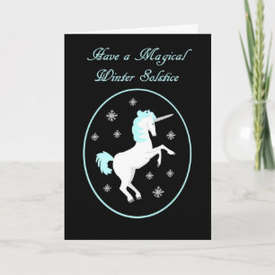 Cartão De Festividades Pagan Winter Solstice Unicorn Card