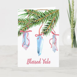 Cartão De Festividades Pagan Yule Tree Quartz Crystal Winter Solstice