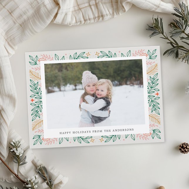 Cartão De Festividades Página de Natal - Arte Dois Lados da Família (Criador carregado)