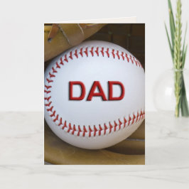Cartão De Festividades Pai Baseball em Luva