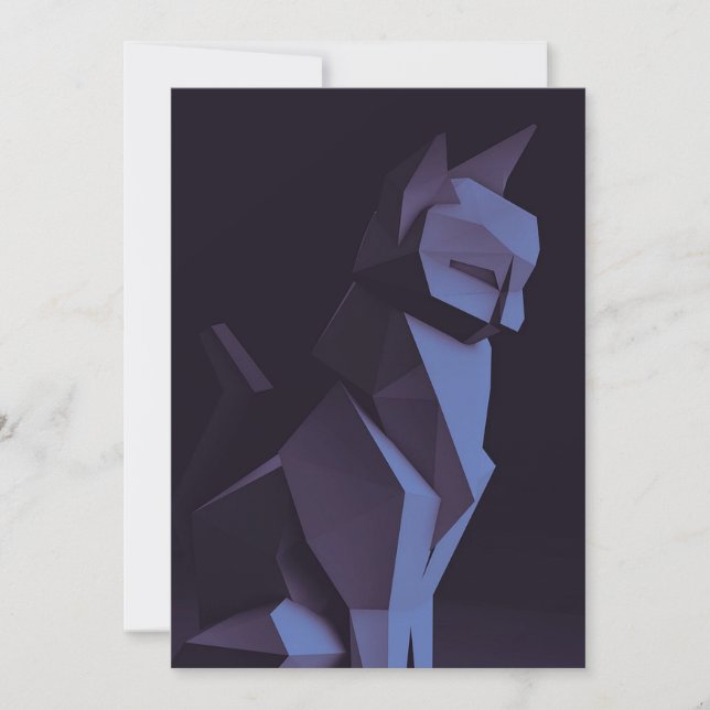 Cartão De Festividades Pai da mãe de gato | Gráfico de gatos cúbicos (Frente)