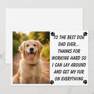 Cartão De Festividades Pai de Animal Engraçado Dia dos Pais   Cachorro & 