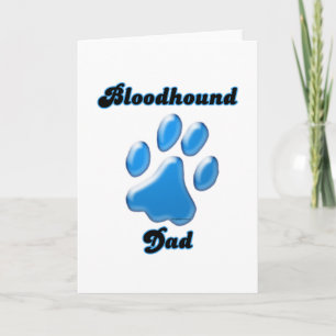 Cartão De Festividades Pai de Bloodon Blue Pawprint