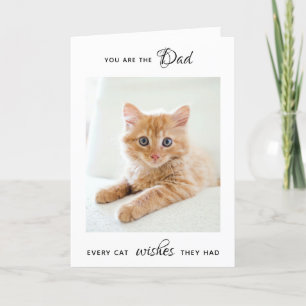 Cartão De Festividades Pai de Gato de Foto Pet Personalizada de Dia de os