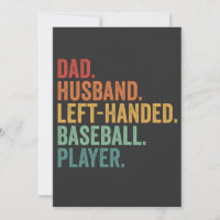 Pai Marido Baseball Esquerda Legenda