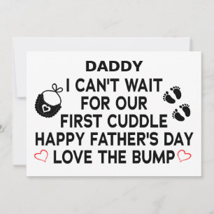 Cartão De Festividades Pai não posso esperar pela nossa primeira abraça
