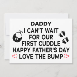 Cartão De Festividades Pai não posso esperar pela nossa primeira abraçada