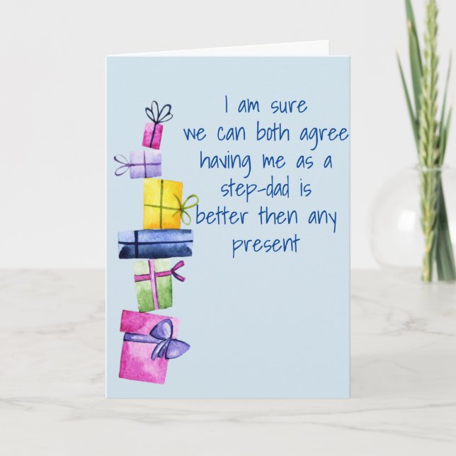 Cartão De Festividades Pai-Passo-Filho-Passo-Filho Aniversário Engraçado (Frente)