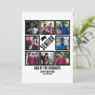 Cartão De Festividades Pai personalizado da coleção de fotos do formando 