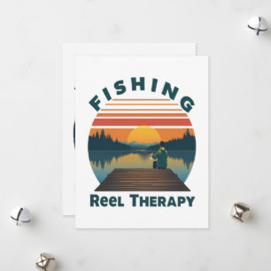 Cartão De Festividades Pai Terapia de Carretilha de Pesca