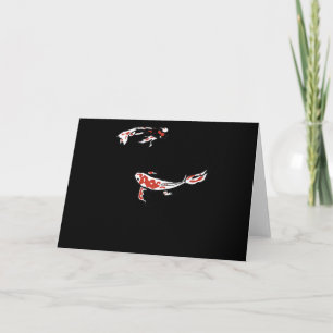 Cartão De Festividades Painting Koi Carp Minimal Art Painting Meditation