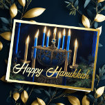 Cartão De Festividades Painting Menorah Happy Hanukkah<br><div class="desc">Itens temáticos de feriado projetados por Umua. Impresso e enviado pela Zazzle ou suas afiliadas.</div>