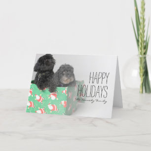 Cartão De Festividades Pair of adorable puppies